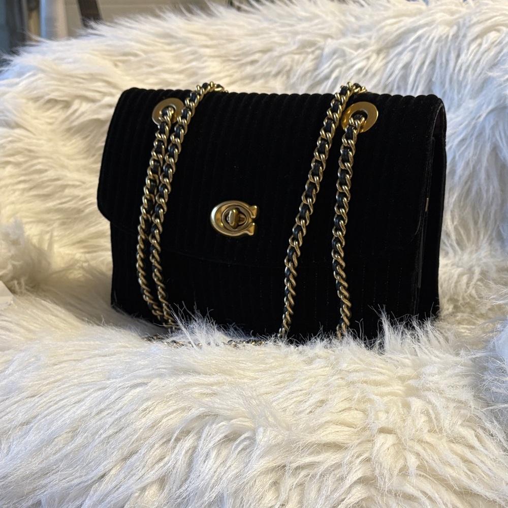 Coach Quilted velvet  Parker